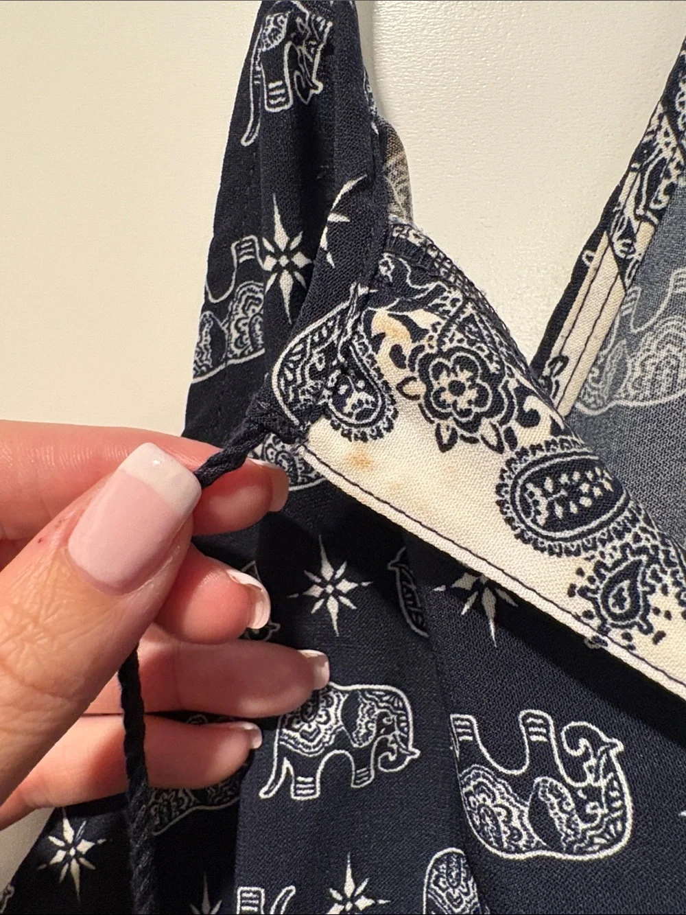 bleuh ciel Navy and White Elephant Print Camisole - Picture 3 of 4